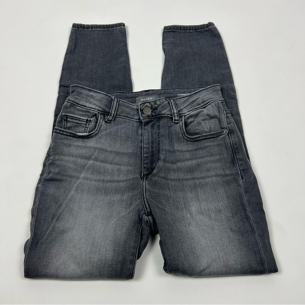 DL1969 Florence Mid Rise Instasculpt Skinny Jeans Gray Size 27
